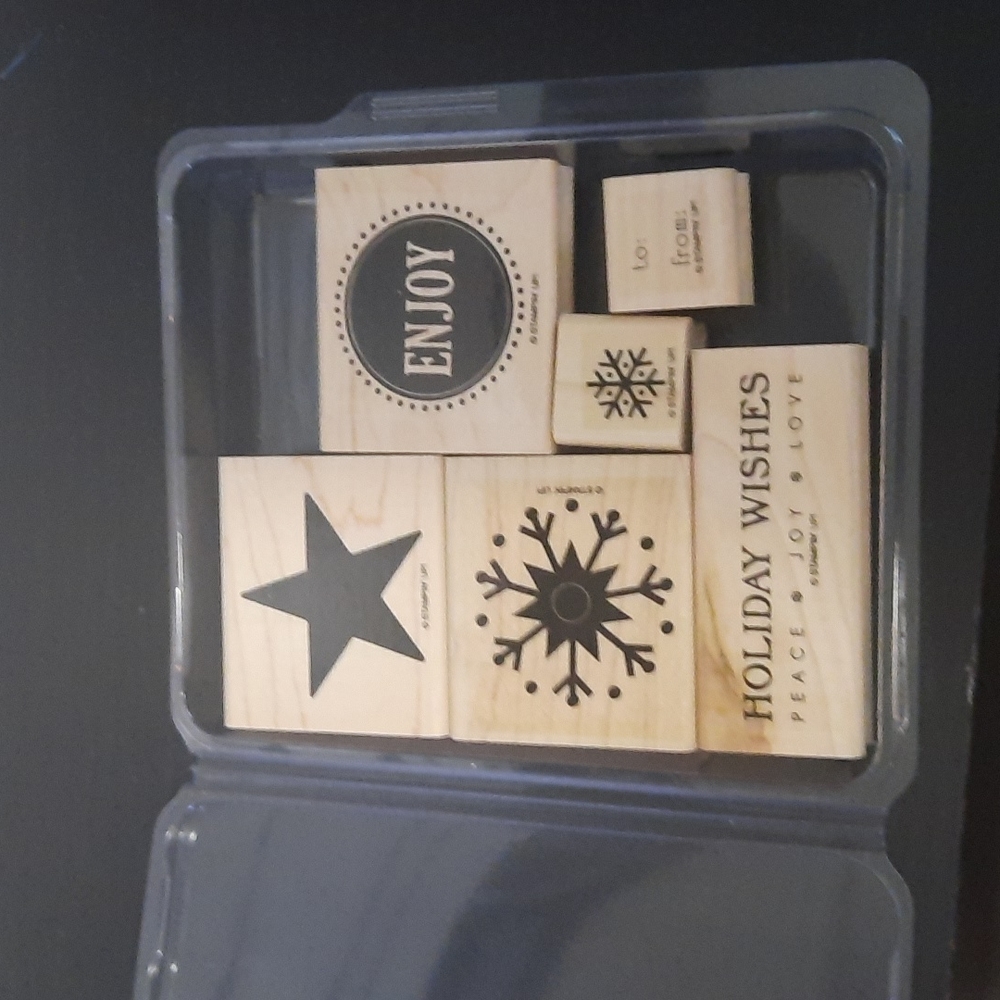 Holiday Collection rubber stamp set
